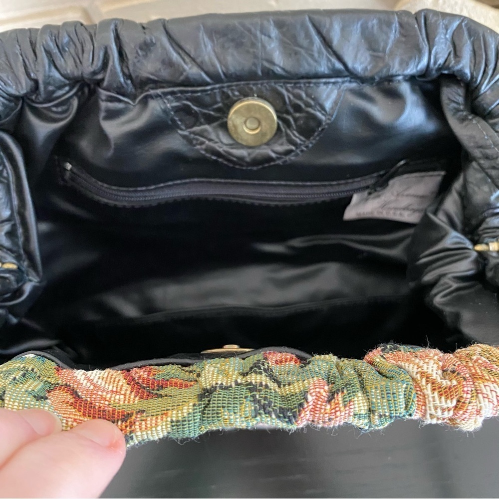 Vintage Fifth Avenue Handbag Leather Apolstery Crossbody Clutch Shoulder Purse - Picture 9 of 10